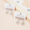 Bộ 3 đôi bông tai chữ cái bằng kim cương giả