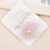 Bộ kẹp hoa vải tuyn ngọc trai đơn giản