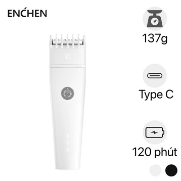 Tông đơ cắt tóc Enchen BOOST2 trắng/đen - Chính hãng